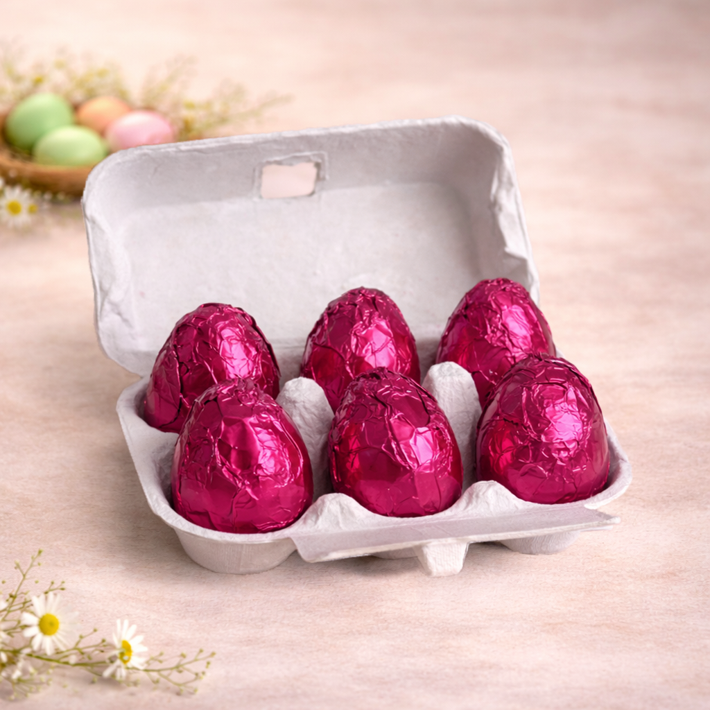 Mini-Pralineneier Schachtel 6er - Sahne Karamell